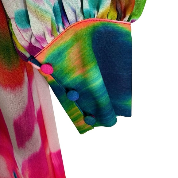 NWT One33 Social Printed Flounce Hem Dress Size 4 - Picture 8 of 14